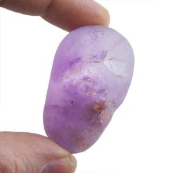 AMETYST - MATOWY OTOCZAK Z JEDNOSTRONNYM POLEREM - 48 mm