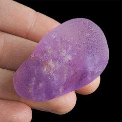 AMETYST - MATOWY OTOCZAK Z JEDNOSTRONNYM POLEREM - 48 mm