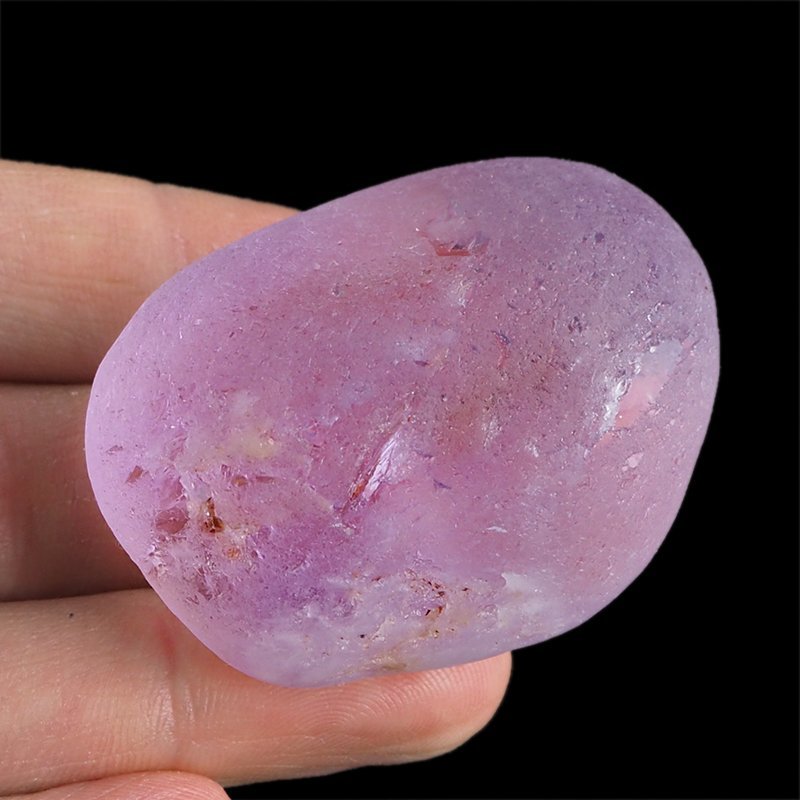 AMETYST - MATOWY OTOCZAK Z JEDNOSTRONNYM POLEREM - 47 mm