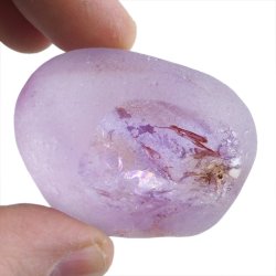 AMETYST - MATOWY OTOCZAK Z JEDNOSTRONNYM POLEREM - 47 mm