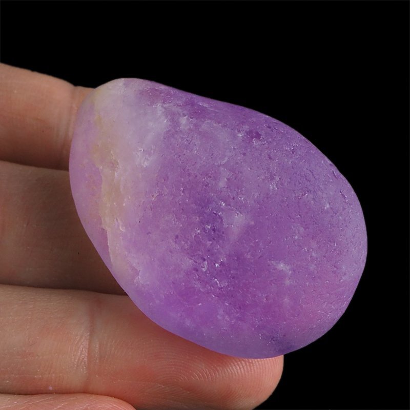 AMETYST - MATOWY OTOCZAK Z JEDNOSTRONNYM POLEREM - 46 mm