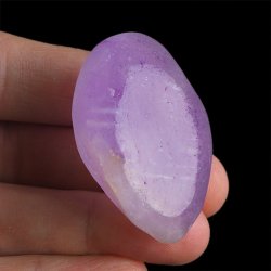 AMETYST - MATOWY OTOCZAK Z JEDNOSTRONNYM POLEREM - 46 mm