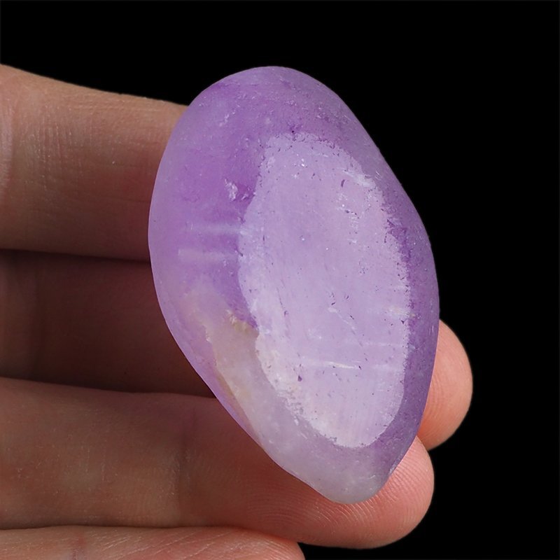 AMETYST - MATOWY OTOCZAK Z JEDNOSTRONNYM POLEREM - 46 mm