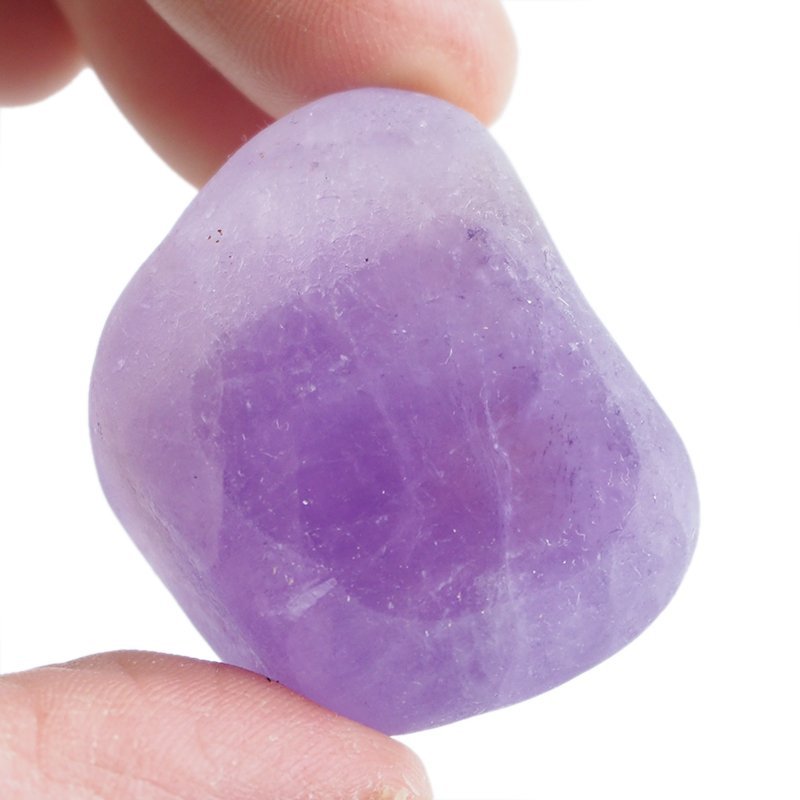 AMETYST - MATOWY OTOCZAK Z JEDNOSTRONNYM POLEREM - 40 mm