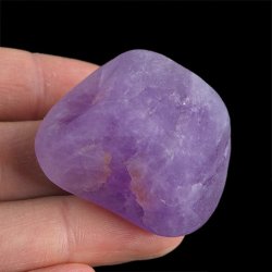 AMETYST - MATOWY OTOCZAK Z JEDNOSTRONNYM POLEREM - 40 mm