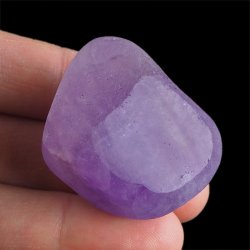 AMETYST - MATOWY OTOCZAK Z JEDNOSTRONNYM POLEREM - 40 mm