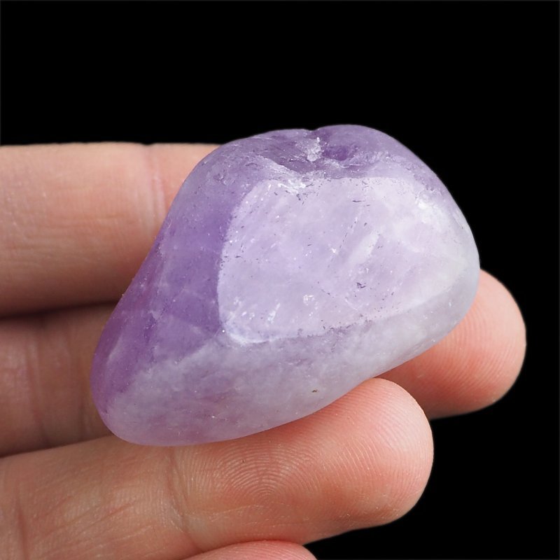 AMETYST - MATOWY OTOCZAK Z JEDNOSTRONNYM POLEREM - 40 mm