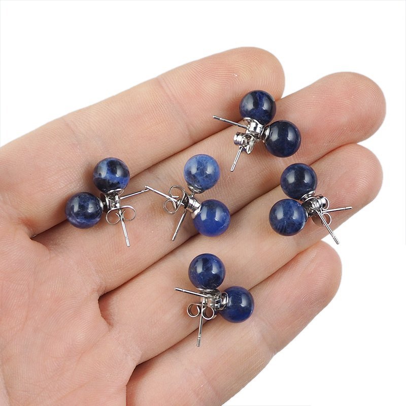 SODALIT - KOLCZYKI - KULKA - 8 mm