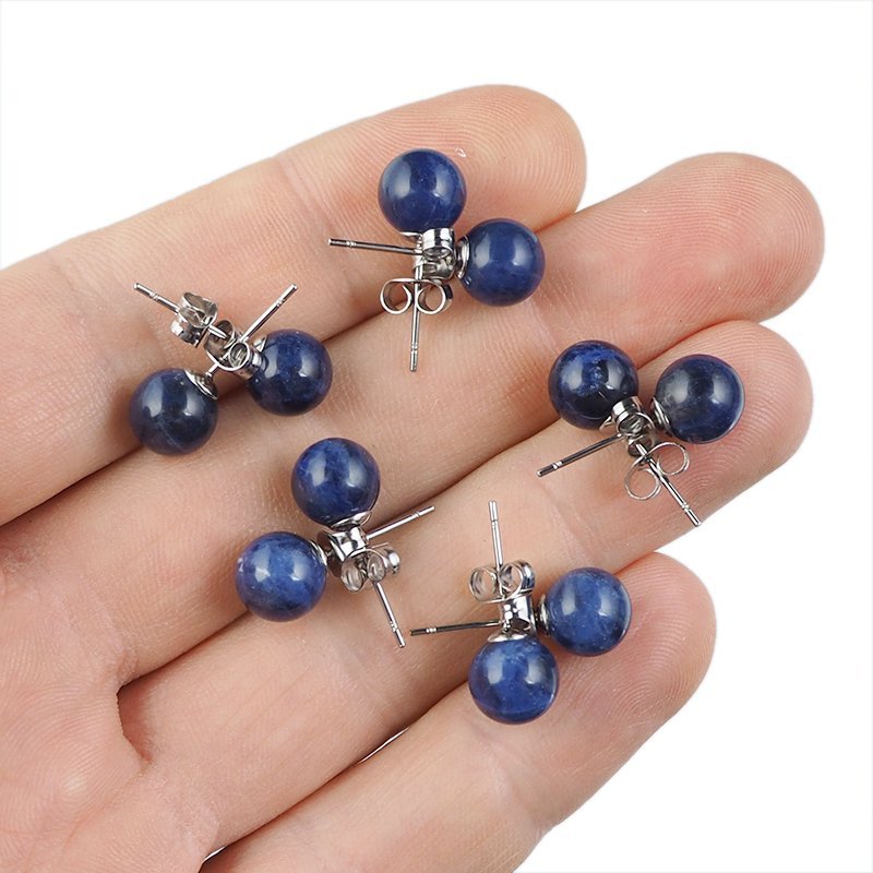 SODALIT - KOLCZYKI - KULKA - 8 mm