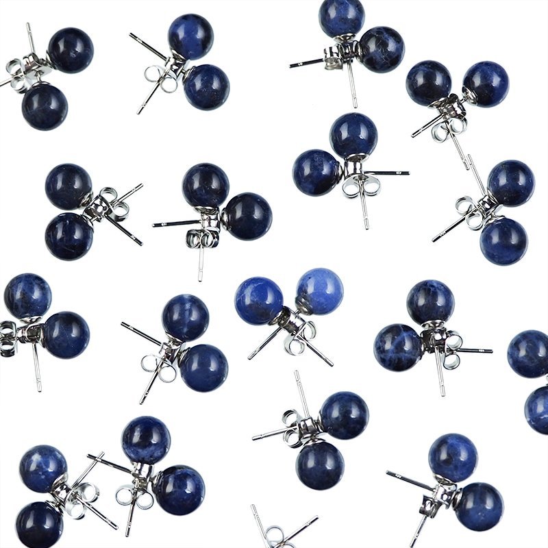 SODALIT - KOLCZYKI - KULKA - 8 mm