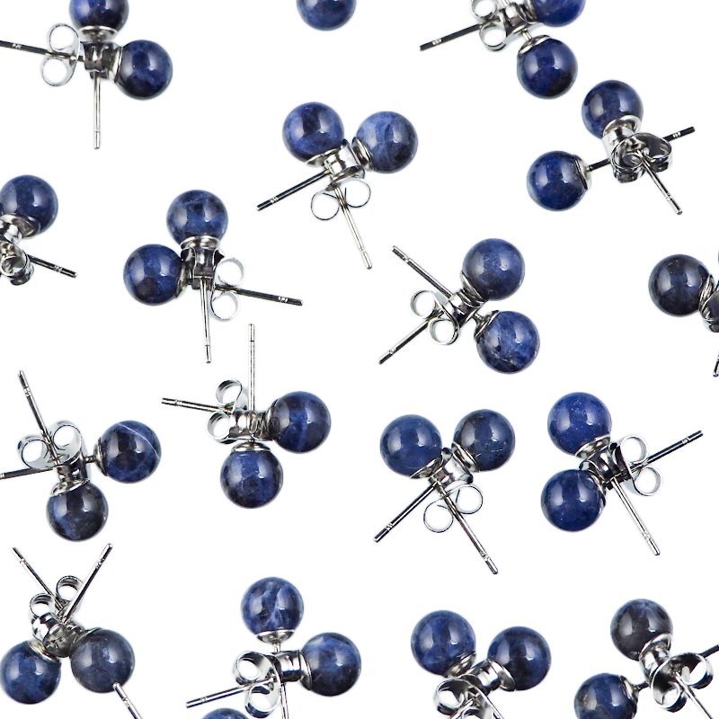 SODALIT - KOLCZYKI - KULKA - 6 mm