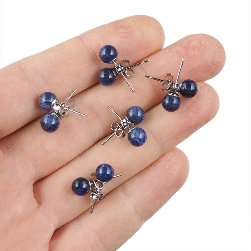 SODALIT - KOLCZYKI - KULKA - 6 mm