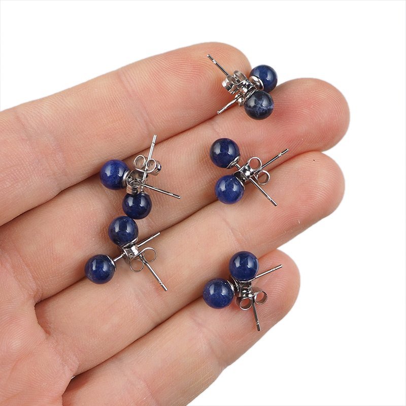 SODALIT - KOLCZYKI - KULKA - 6 mm