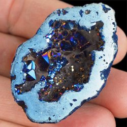 KRYSZTAŁ GÓRSKI - BLUE AURA - GEODA - 48 mm