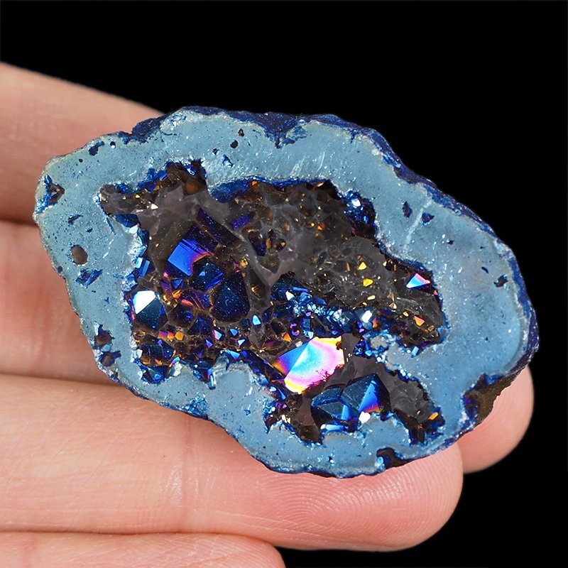 KRYSZTAŁ GÓRSKI - BLUE AURA - GEODA - 48 mm