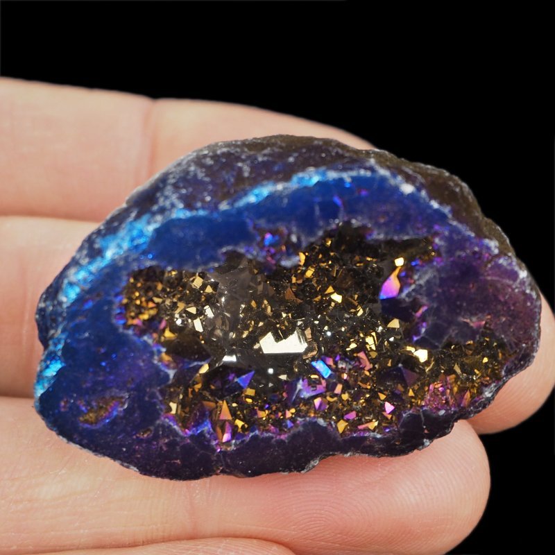 KRYSZTAŁ GÓRSKI - BLUE AURA - GEODA - 45 mm