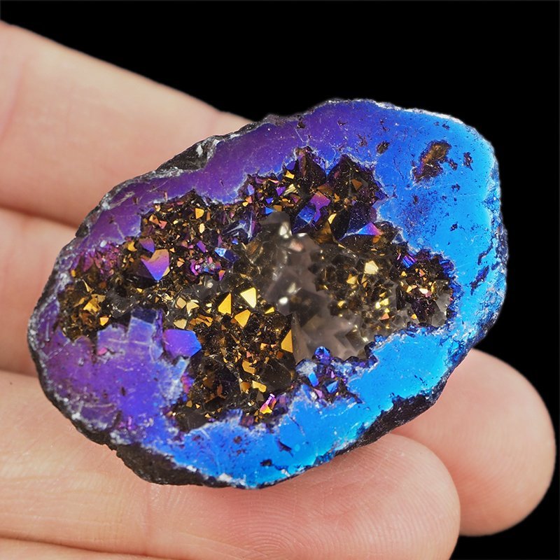 KRYSZTAŁ GÓRSKI - BLUE AURA - GEODA - 45 mm