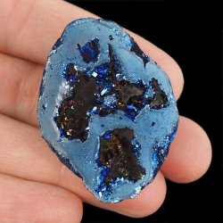 KRYSZTAŁ GÓRSKI - BLUE AURA - GEODA - 46 mm