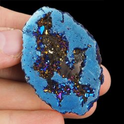 KRYSZTAŁ GÓRSKI - BLUE AURA - GEODA - 52 mm