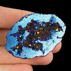 KRYSZTAŁ GÓRSKI - BLUE AURA - GEODA - 52 mm