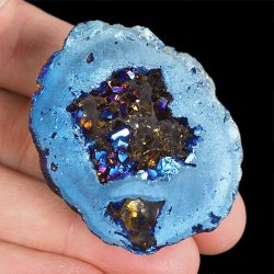 KRYSZTAŁ GÓRSKI - BLUE AURA - GEODA - 48 mm