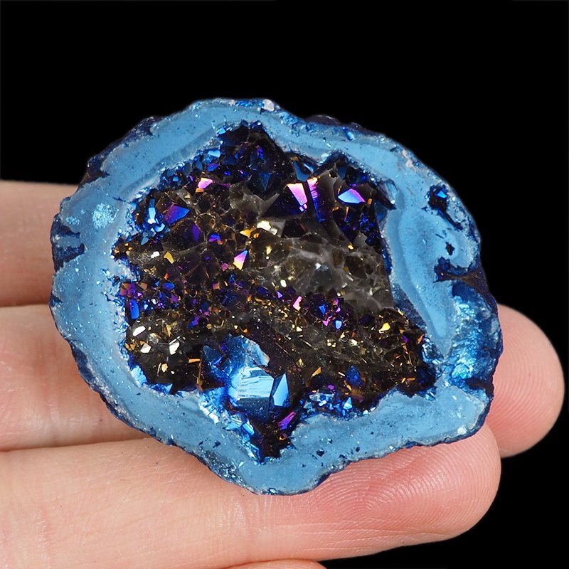 KRYSZTAŁ GÓRSKI - BLUE AURA - GEODA - 47 mm