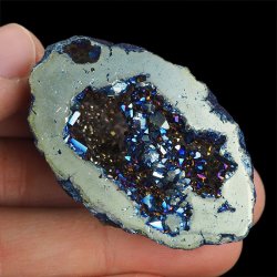 KRYSZTAŁ GÓRSKI - BLUE AURA - GEODA - 50 mm