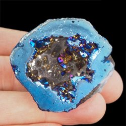 KRYSZTAŁ GÓRSKI - BLUE AURA - GEODA - 43 mm