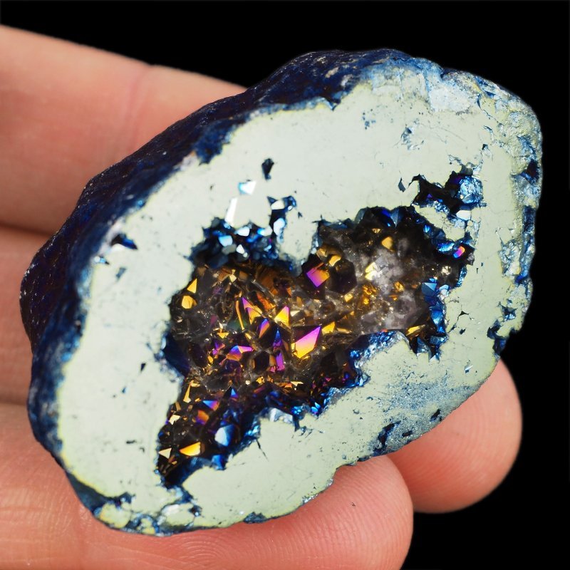 KRYSZTAŁ GÓRSKI - BLUE AURA - GEODA - 50 mm