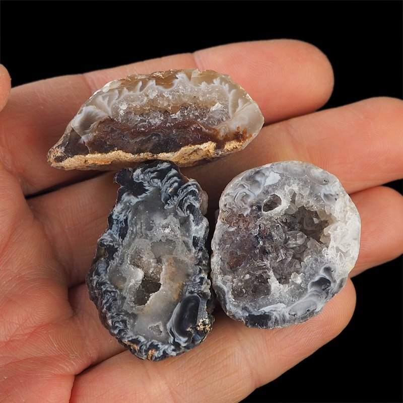 AGAT - ZESTAW TRZECH GEODEK - 32-40 mm  - BRAZYLIA