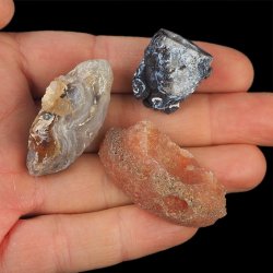 AGAT - ZESTAW TRZECH GEODEK - 22-43 mm  - BRAZYLIA