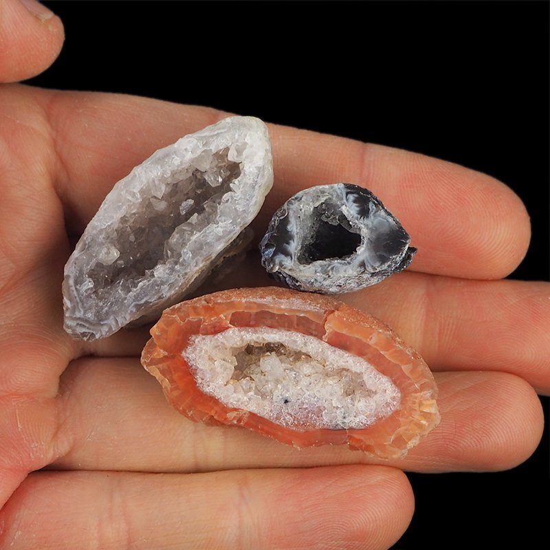 AGAT - ZESTAW TRZECH GEODEK - 22-43 mm  - BRAZYLIA