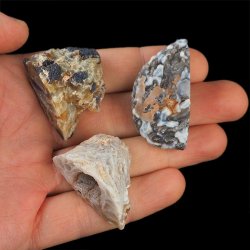 AGAT - ZESTAW TRZECH GEODEK - 35-43 mm  - BRAZYLIA