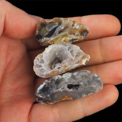 AGAT - ZESTAW TRZECH GEODEK - 35-43 mm  - BRAZYLIA