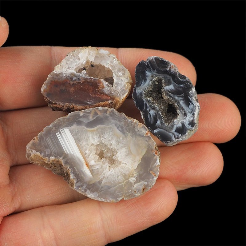 AGAT - ZESTAW TRZECH GEODEK - 28-43 mm  - BRAZYLIA