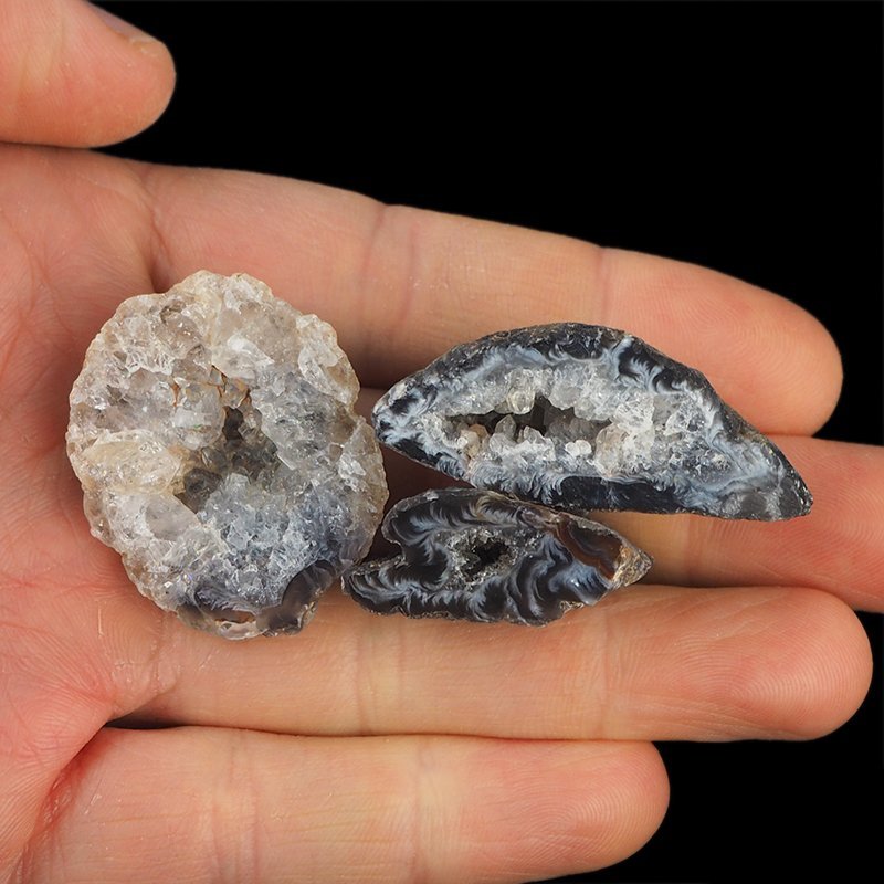 AGAT - ZESTAW TRZECH GEODEK - 28-43 mm  - BRAZYLIA