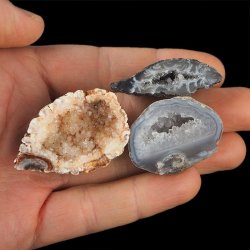 AGAT - ZESTAW TRZECH GEODEK - 36-45 mm  - BRAZYLIA