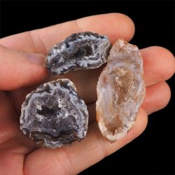 AGAT - ZESTAW TRZECH GEODEK - 30-46 mm  - BRAZYLIA