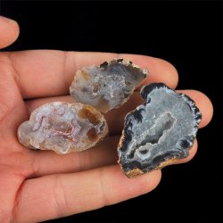 AGAT - ZESTAW TRZECH GEODEK - 34-41 mm  - BRAZYLIA