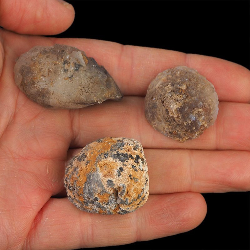 AGAT - ZESTAW TRZECH GEODEK - 28-40 mm  - BRAZYLIA