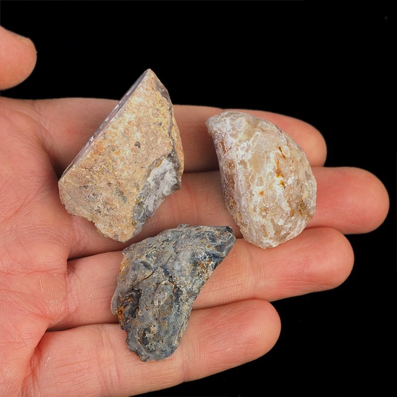 AGAT - ZESTAW TRZECH GEODEK - 36-40 mm  - BRAZYLIA