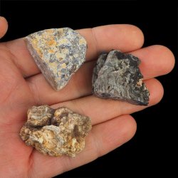 AGAT - ZESTAW TRZECH GEODEK - 31-37 mm  - BRAZYLIA