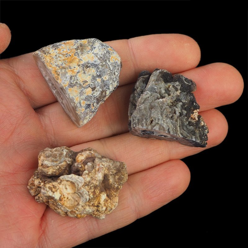 AGAT - ZESTAW TRZECH GEODEK - 31-37 mm  - BRAZYLIA