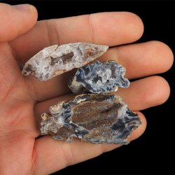 AGAT - ZESTAW TRZECH GEODEK - 30-50 mm  - BRAZYLIA