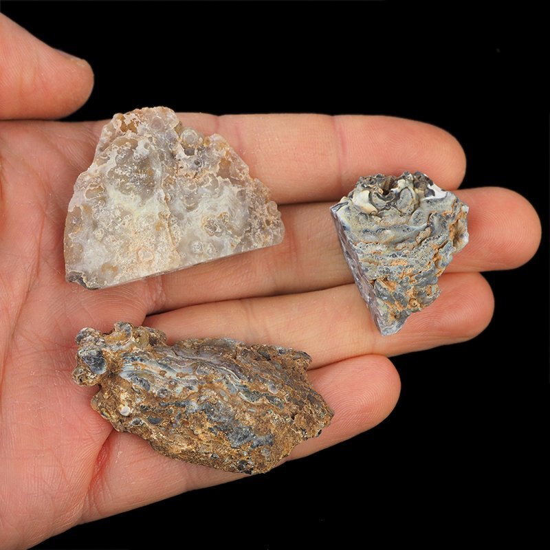 AGAT - ZESTAW TRZECH GEODEK - 30-50 mm  - BRAZYLIA