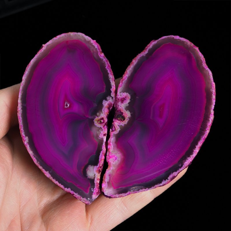 AGAT RÓŻOWY - DWIE POŁÓWKI - 86 mm - BRAZYLIA