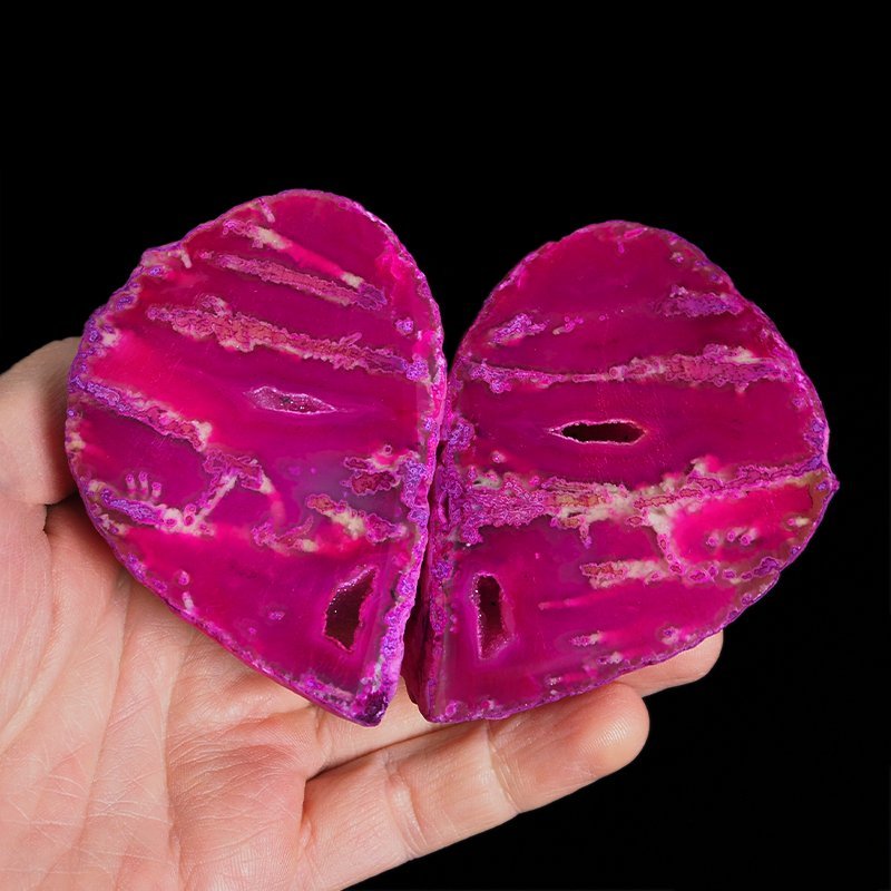 AGAT RÓŻOWY - DWIE POŁÓWKI - 83 mm - BRAZYLIA