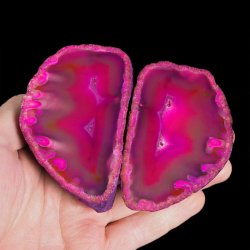 AGAT RÓŻOWY - DWIE POŁÓWKI - 81 mm - BRAZYLIA