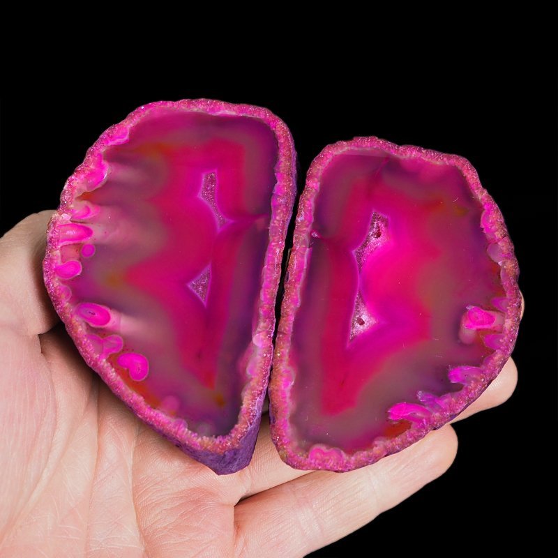 AGAT RÓŻOWY - DWIE POŁÓWKI - 81 mm - BRAZYLIA