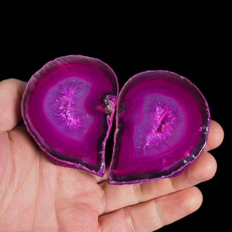 AGAT RÓŻOWY - DWIE POŁÓWKI - 73 mm - BRAZYLIA